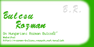 bulcsu rozman business card